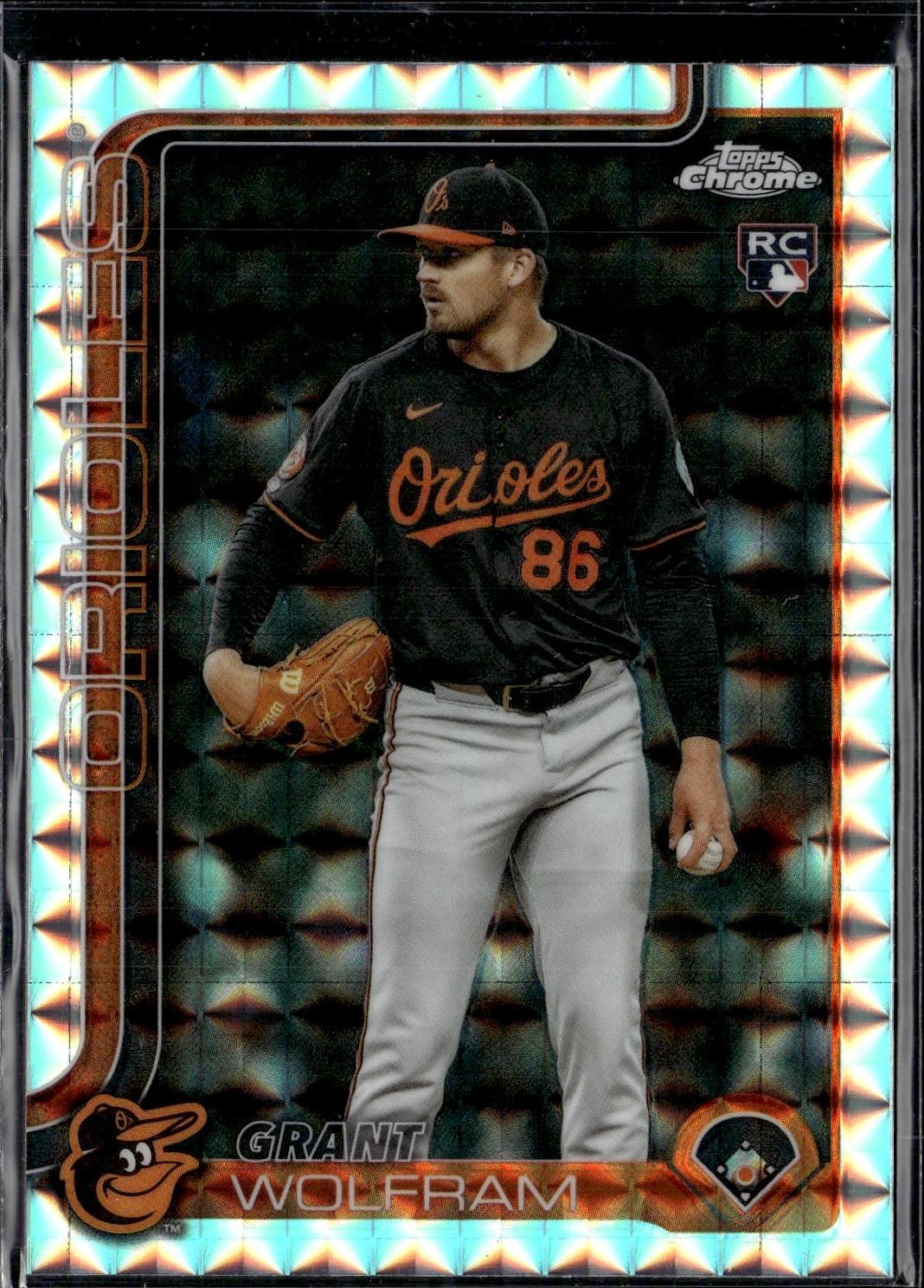 2025 Topps Chrome Update Grant Wolfram #USC31 RC Rookie Geometric Refractor