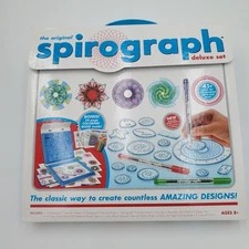 Spirograph Deluxe Set 45+ Piece Art Drawing Kit New Open Box Complete Kahootz