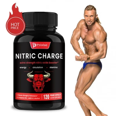 PSLALAE Nitric Charge 2700mg – Energie & Ausdauer, Männergesundheit, Testosteron-Booster