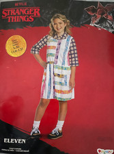 Netflix STRANGER THINGS "ELEVEN" COSTUME Girl's Sz 10/12 - New by Disguise
