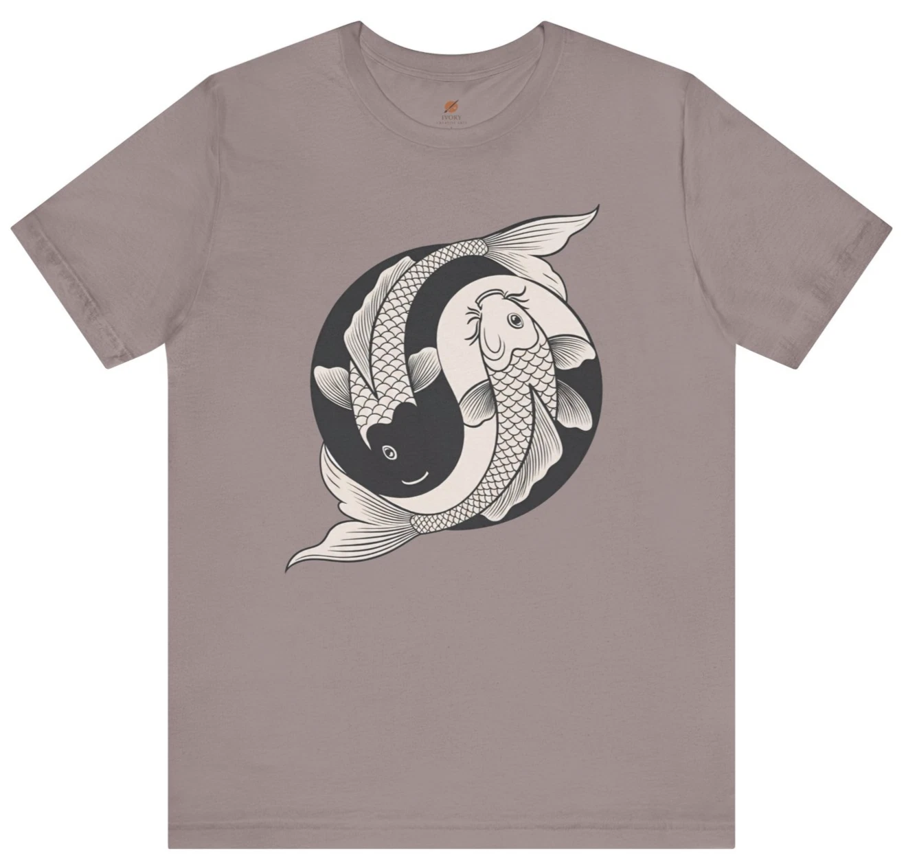 Yin Yang Koi Fish Shirt Japanese Aesthetic Zen Art Tee Bella Canvas 3001 Unisex