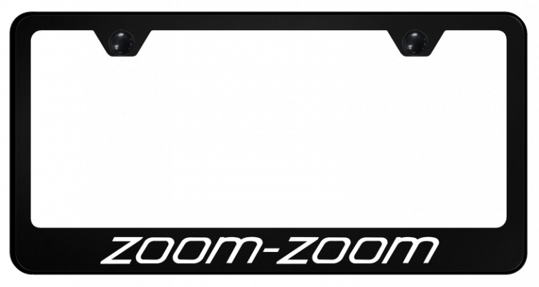 Mazda Zoom-Zoom Black Unbreakable Polycarbonate License Plate
