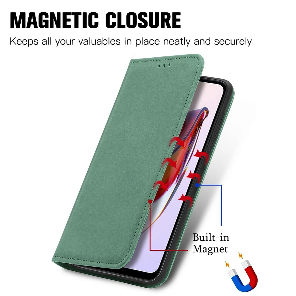 Magnetic Leather Wallet Phone Case For Redmi Note 11 13 15 12 14 Xiaomi POCO X7 - Image 3 of 4