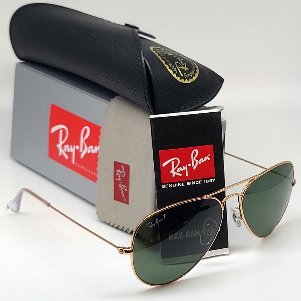 Ray Ban Aviator RB3025 001/58 Polarized Gold Green G-15 Ray Ban Aviator RB3025 001/58 Polarized Gold Green G-15