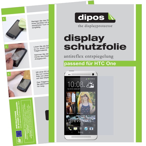 2X Schutzfolie FüR Htc One Matt Displayschutzfolie Folie Antireflex Schutz Dipos-image