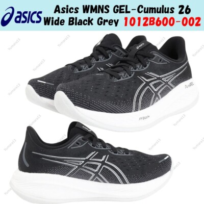 Asics WMNS GEL-Cumulus 26 Wide Schwarz Grau 1012B600-002 Damen Gr.