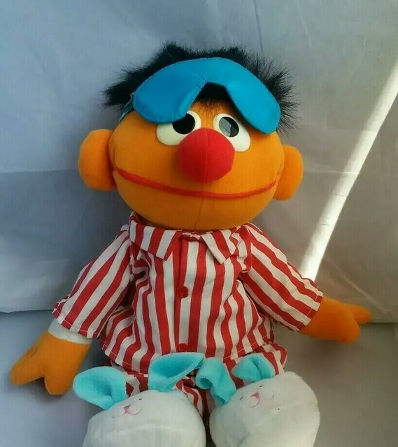 1996 TYCO Sesame Street Talking Sleepy Time Snoring Ernie Plush Doll Bedtime eBay