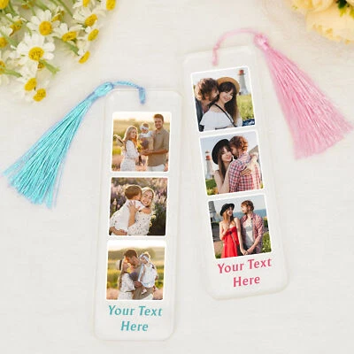 HOWSON LONDON Personalised Photo Bookmark with Tassel Page Marker Book Lover Reader Gift Idea