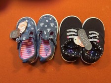 2 Pairs of Toddler Shoes--Wonder Nation Size 5 12-18 Months 