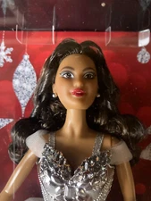 2021 Barbie Signature Holiday Doll - Brunette - BRAND NEW + NRFB + SHIPPER!