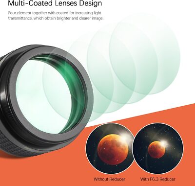 SCT F6.3 Reducer Lens f Celestron 5/8/9.25/11/14'' Schmidt-Cassegrain Telescope
