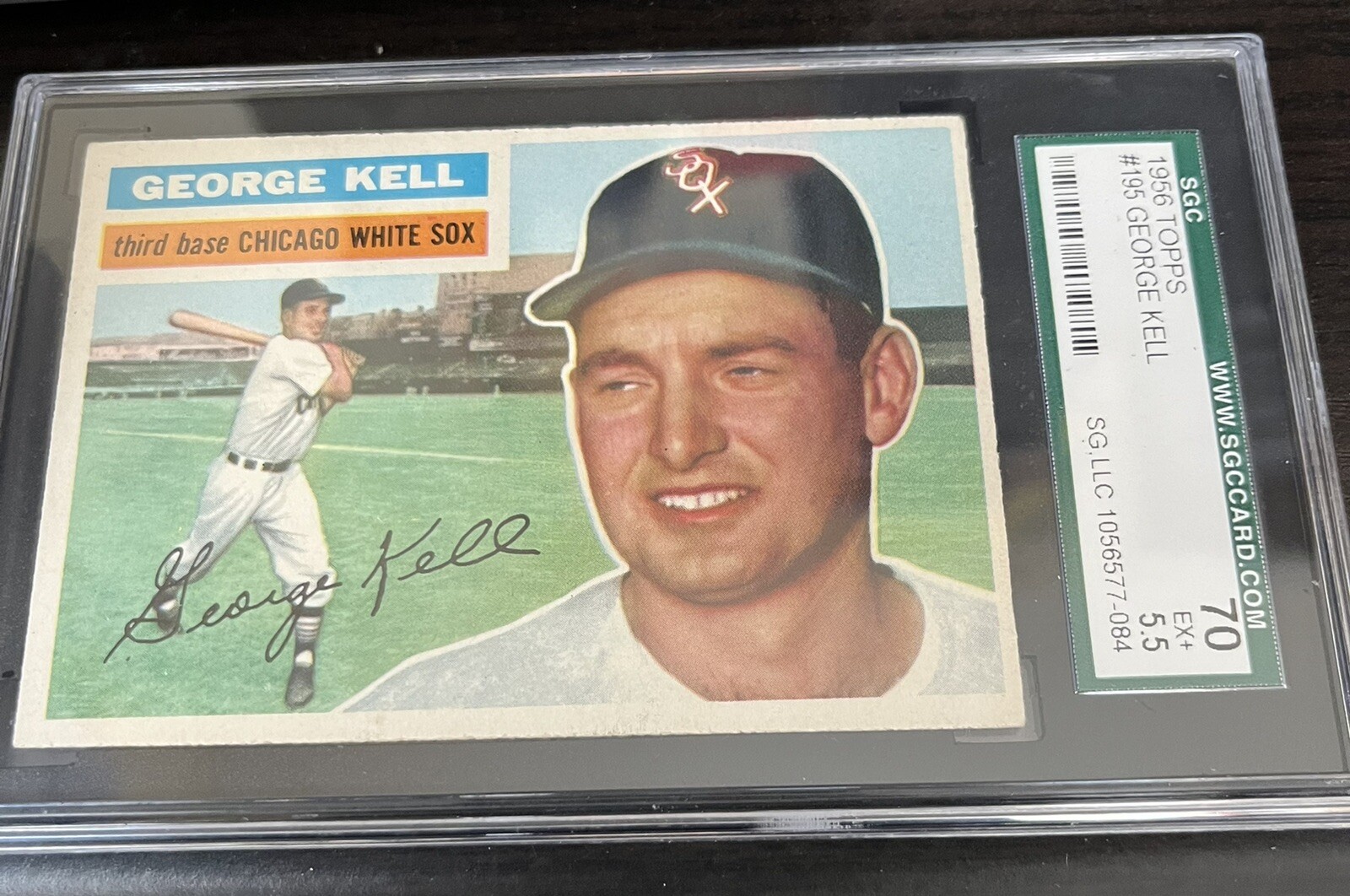 1956 Topps George Kell #195 SGC 5.5 “EX+” Chicago White Sox HOF BEAUTY SUPERSTAR