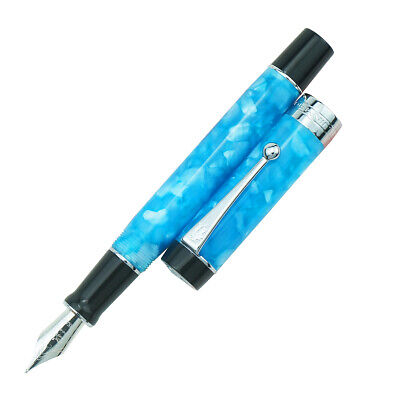 Jinhao 100 Ice Blue Resin Fountain Pen EF/F/M/Bent Nib Gift Office Gift Pen