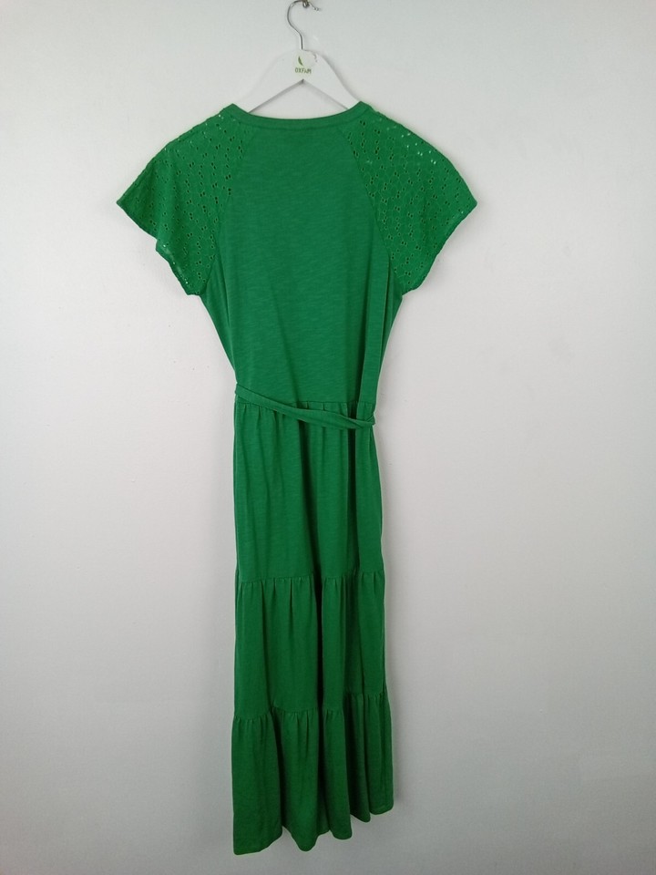 Hobbs Brodie jersey Dress Broderie Green Size 12 Midi £99 RRP NEW F2 eBay