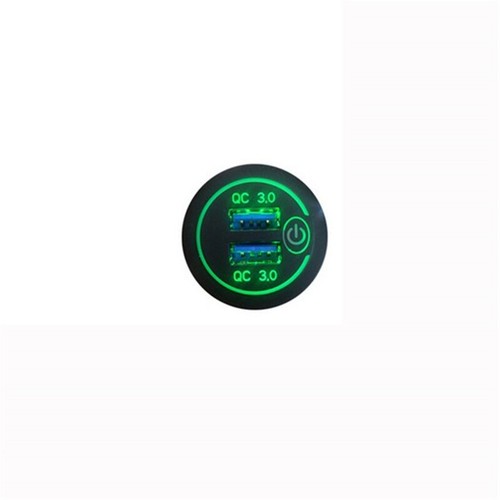 Fast Charger 12V Car Dual QC3.0 Waterproof LED USB Power Socket Voltmeter Outlet - Picture 16 of 16