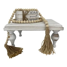 Wood Riser, Books & Beads Farmhouse Tiered Tray Christmas Decor Rustic Stand