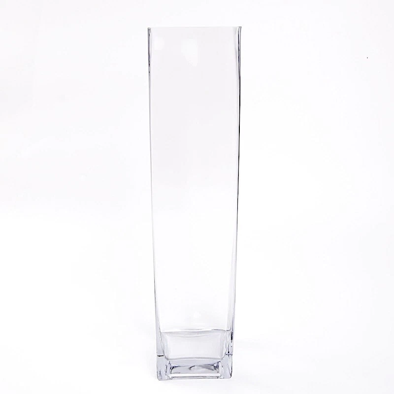 6 CLEAR 18" tall Glass Square Vases Wedding Party Event Centerpieces Supplies - Image 4 of 4