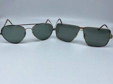 2 Sets of Vintage 1980s Metal Frame Sunglasses in Need of TLC Aviators Rectangle