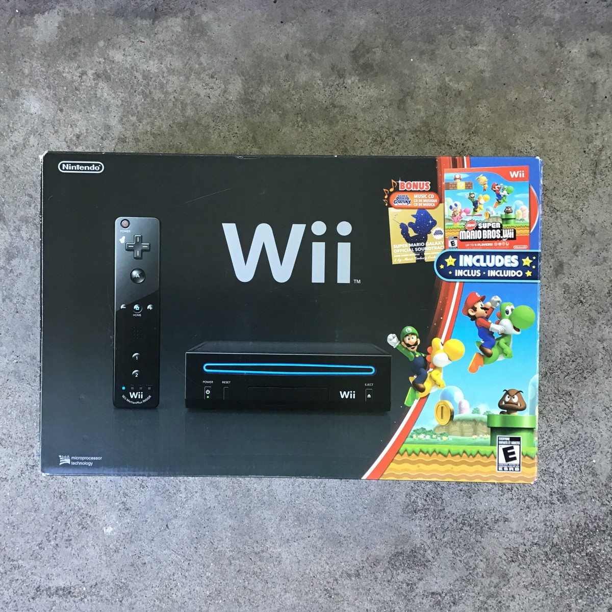 Nintendo Wii RVL-101 Black Console in Box - (No Game) - TESTED