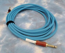 Câble instrument guitare audio labyrinthe 10 pieds bleu bois de santal or faible capacité