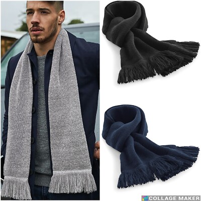 Beechfield Herren Damen Classic Knitted Scarf CB470 Schal Strickschal Winterscha