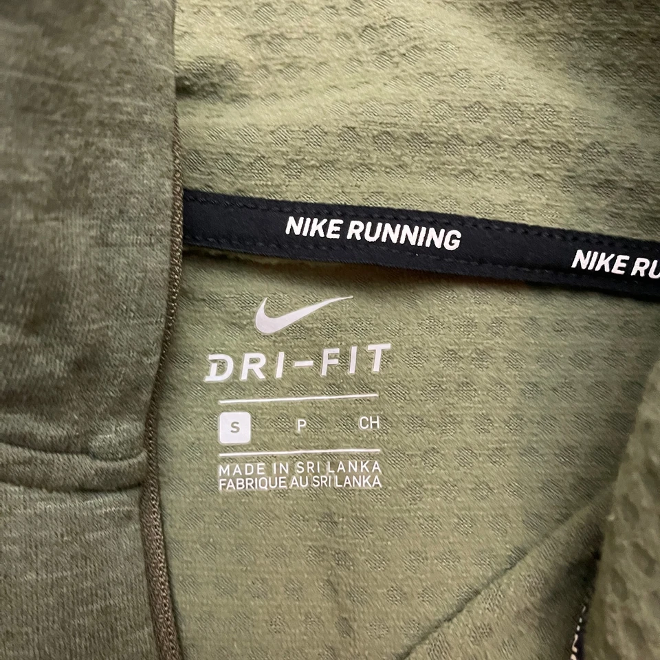 Nike Running Womens Therma Sphere Element 1/4 Zip Heather Green Small 928753 - Image 4 of 4