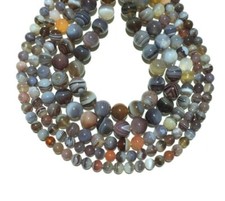 Natural Botswana Agate gemstone round beads 6 mm 8 mm strands 15.5 inches