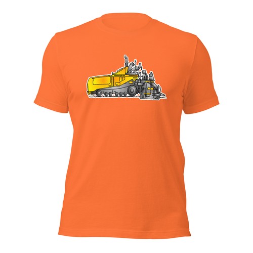 Asphalt Paver T-Shirt, Adult Clothing, Yellow Road Construction Vehicle, Comfy - 第 10/13 張圖片
