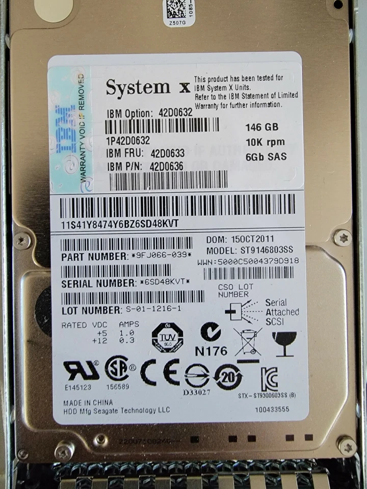 IBM 7944-AC1 X3550 M3, 2x E5530 2.4GHZ/8MB, 4GB RAM, Dual Pwr, Rails,, Cbl Mgmt - Image 3 of 4