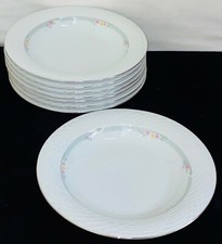 8 China Pearl *EMERALD* 9 1/2" FLAT RIM SOUP BOWLS* 
