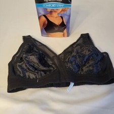 Vintage Playtex Eighteen Hour Comfort Strap Black Bra NIB 38C New Open Box