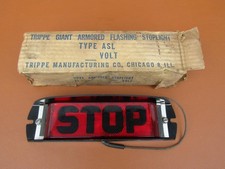 Vintage 1950s-1960s Nos Trippe Giant Flashing Firetruck School Bus Stop Light