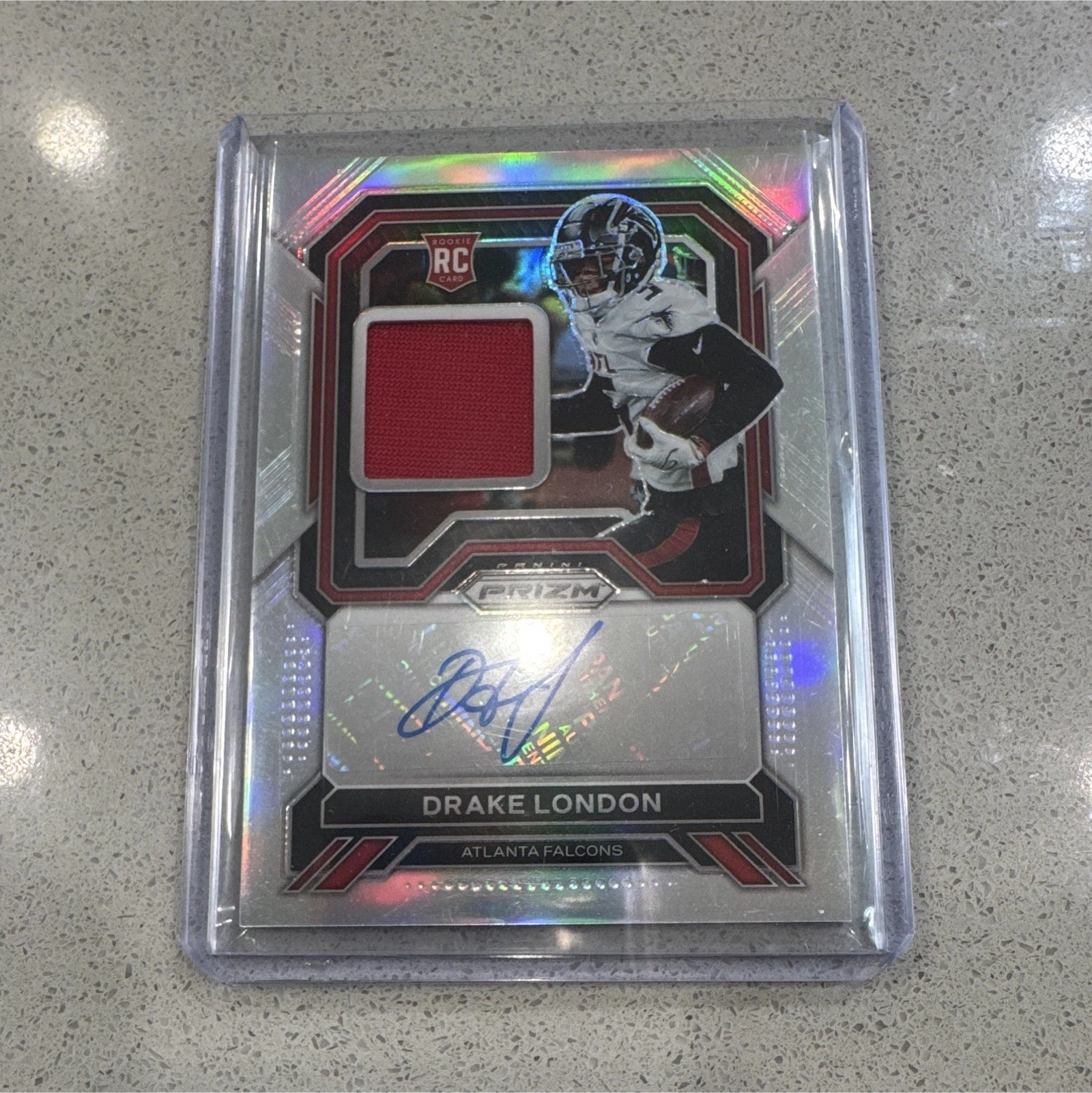 Panini 2022 Prizm Rookie Patch Autographs Drake London #RPA-DL Silver 9/99 Auto