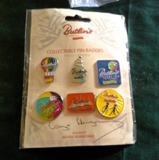 Set Of 6 Butlins Badges Celebrating 75 Years Anniversary