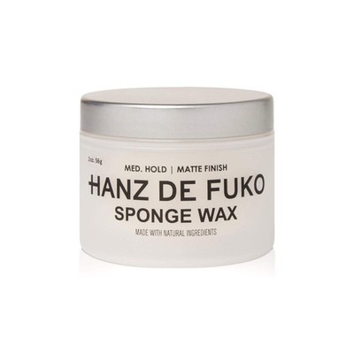 Hanz de Fuko Sponge Wax - Medium Hold Semi-Matte Wax, 2oz
