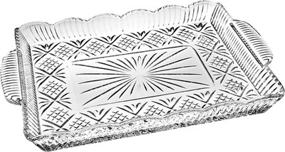 Dublin Crystal Rectangular Serving Tray Clear