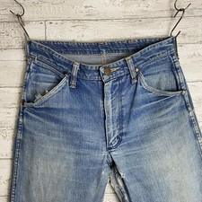 Wrangler Vintage 60s USA Made W30 Gripper Zipper Jeans All Cotton Thread