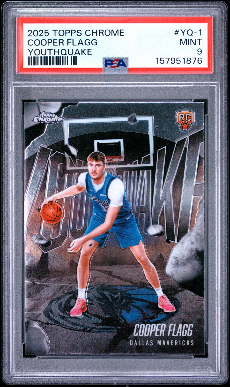 2025 TOPPS CHROME YOUTHQUAKE #YQ-1 COOPER FLAGG PSA 9