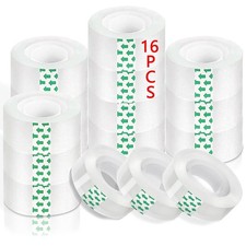 Clear Transparent Tape Rolls 3/4" x 1000" Dispenser Refill 16 Tape Rolls Scotch