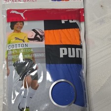 PUMA Boys Boxer Briefs 2 Pack 100 Cotton Tag Free Comfort Waistband 8-10