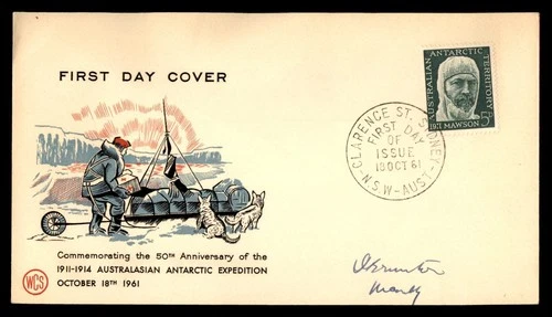 Mayfairstamps Australian Antarctic Territory FDC 1961 Mawson Dog Sled and Suppli