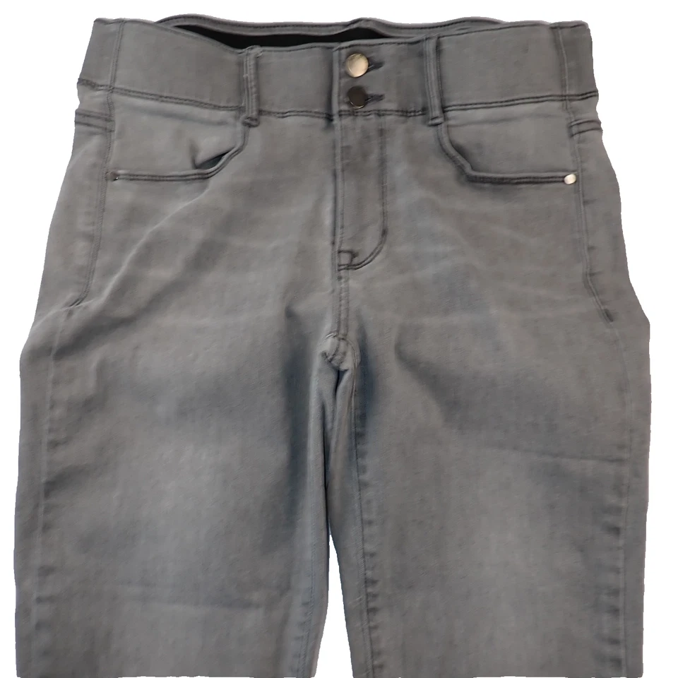 Pantalones de jean apt 9 para mujer con control de barriga tiro medio elásticos doble botón talla 10 Foto 3 de 4