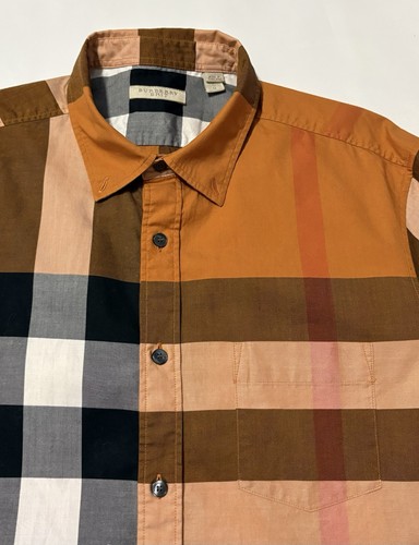 BURBERRY Shirt IP Check Large L Orange - Afbeelding 9 van 19
