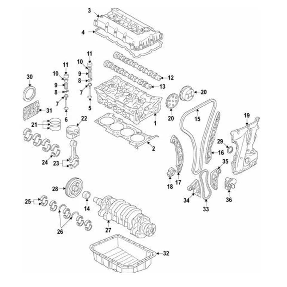 G4KH Engine 1PC Exhaust Camshaft 24200-2G700 For Kia 2011-2016 Optima Sportage Foto 4 de 4