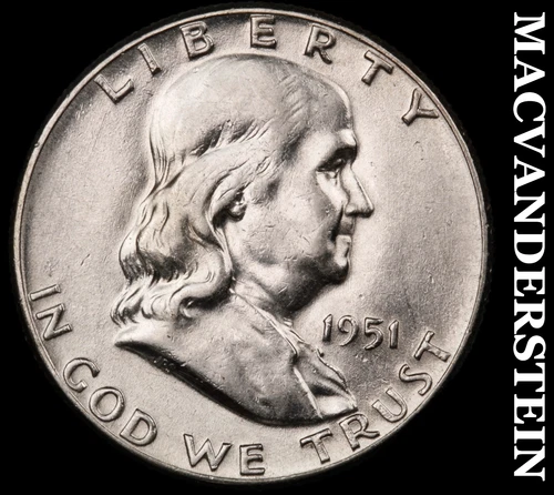 1951 Franklin Half Dollar- Silver- Scarce High Grade Luster No Reserve #J1486