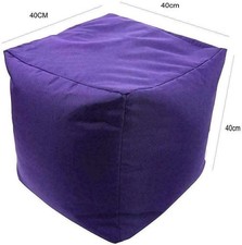 Waterproof Bean Bag Cube Footstool Water Resistan Ottoman Pouffe Indoor Outdoor
