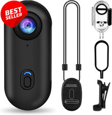 I3 4K Thumb Action Camera Mini Clip Mount POV Helmet Cam 64GB Black - US