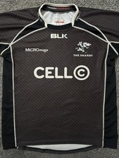 The Sharks Rugby Shirt 2014 Super Rugby X-Large Official BLK