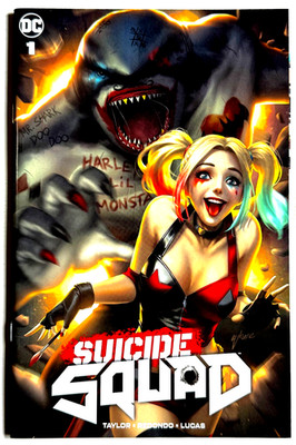 SUICIDE SQUAD #1 EJIKURE EXCLUSIVE HARLEY QUINN KING SHARK VARIANT 2019 DC NM