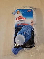 New Mr Clean Super Mop Refill With Magic Eraser Scrubber Blue 446997